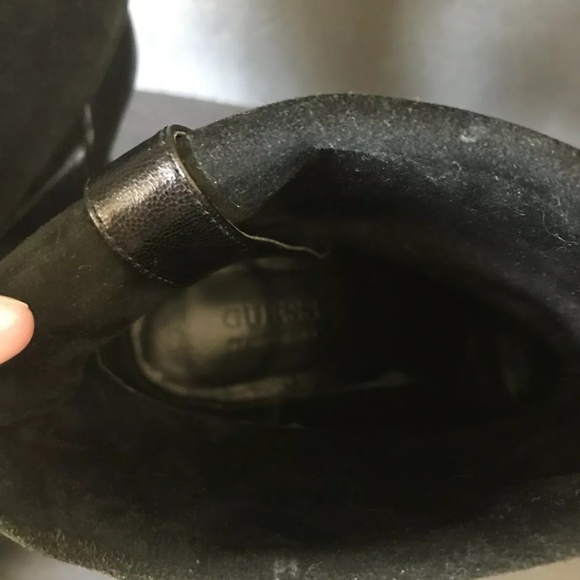 Guess Black Fold Over Cuff Boots Size 6.5 - Picture 6 of 8